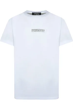 Dsquared2 Top, Herre, Hvid, S, Bomuld, Hvid T-shirt Crew Neck Korte Ærmer