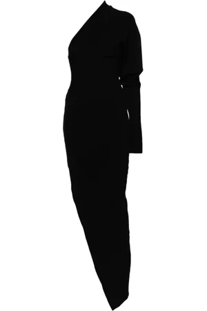 Rick Owens Kjole, Dame, Sort, XS, Uld, Shoulder Dress