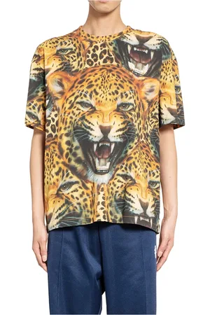 Stockholm Surfboard Club Top, Herre, Flerfarvet, L, Bomuld, Orange Leopard Print Box Tee