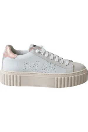 P448 Sko, Dame, Hvid, 38 EU, Læder, Elegante Lædersneakers