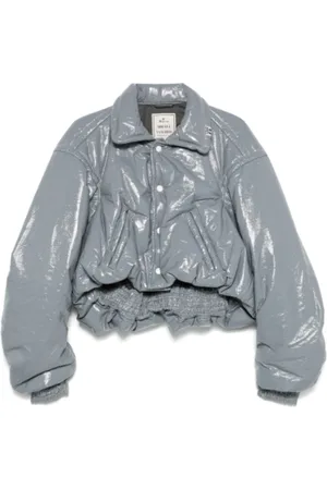 MIHARA YASUHIRO Jakke, Dame, Grå, XS, Grå Emalje Blouson Jakke