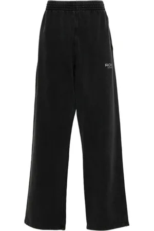 MARTINE ROSE Bukser, Herre, Sort, L, Uld, Sort Wide Leg Track Pant Vasket Rose