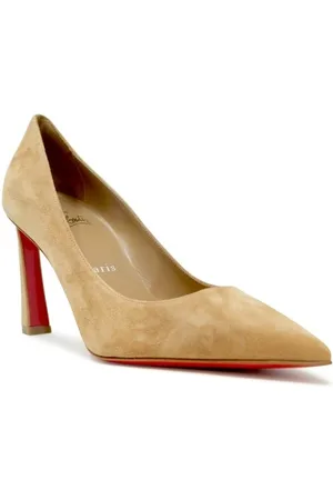 Christian Louboutin Sko, Dame, Brun, 37 1/2 EU, Uld, Brun Ruskindspumps Elegant Stil
