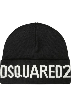Dsquared2 Tilbehør, Herre, Sort, ONE SIZE, Uld, Stilfuld Hat til Mænd og Kvinder