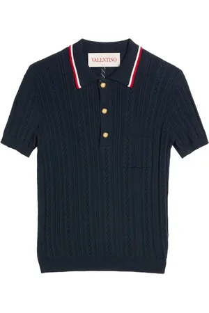 VALENTINO GARAVANI Strik, Herre, Blå, 2XL, Uld, Stilfuld Sweater med Unikt Design