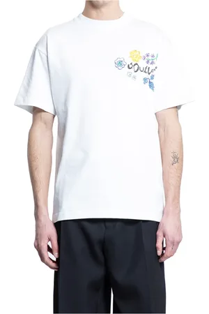 Soulland Top, Herre, Hvid, L, Bomuld, Blomster Grafisk Logo Print T-Shirt