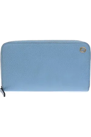 Gucci Pre-owned, unisex, Blå, ONE SIZE, Tyl, Pre-owned Laeder punge