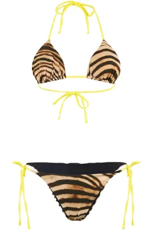 Roberto Cavalli Badetøj, Dame, Flerfarvet, M, Tiger Skin Bikini