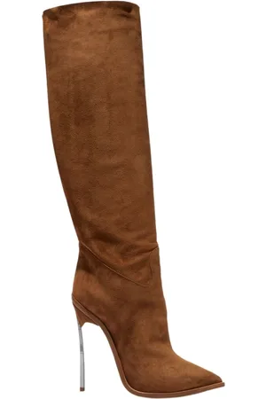 Casadei Sko, Dame, Brun, 39 1/2 EU, Læder, Chunky Blade Støvler
