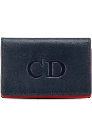 Dior Pre-owned, Dame, Blå, ONE SIZE, Tyl, Pre-owned Laeder punge