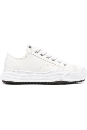 MIHARA YASUHIRO Sko, Dame, Hvid, 41 EU, Hvid Canvas Lav Top Sneaker