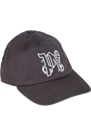 Palm Angels Tilbehør, Dame, Grå, S, Monogram Baseball Cap