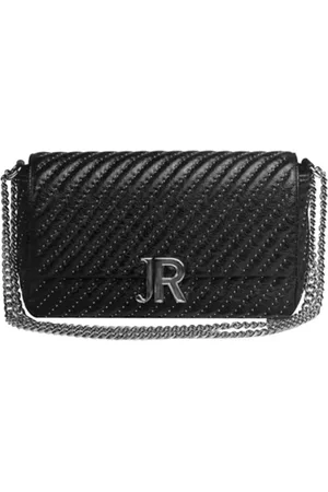John Richmond Taske, Dame, Sort, ONE SIZE, Uld, Elegant sort håndtaske med gyldne detaljer