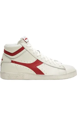 Diadora Sko, Herre, Rød, 44 1/2 EU, Læder, Rød læder høj top sneakers