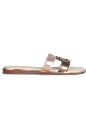 Liu Jo Sko, Dame, , 38 EU, Læder, Sommer Flad Sandal Creme Imiteret Læder