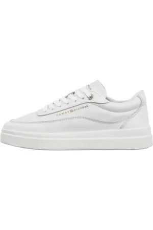 Tommy Hilfiger Sko, Dame, Hvid, 39 EU, Læder, Hvide Moderne Court Sneakers
