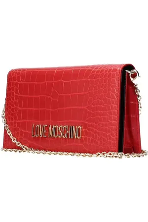 Moschino Taske, Dame, Rød, ONE SIZE, Uld, Rød Skuldertaske med Dyremotiver