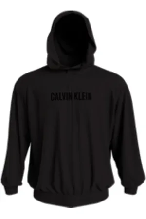 Calvin Klein Sweathshirts & Hoodies, Herre, Sort, S, Uld, Sort Hættetrøje Frakker