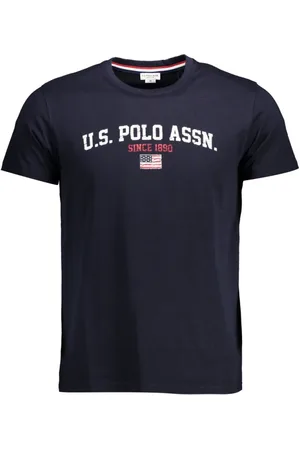 U.S. Polo Assn. Top, Herre, Blå, L, Bomuld, Kortærmet T-shirt Blå Mænd