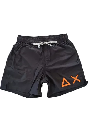 sun68 Badetøj, Herre, Sort, S, Sorte strandshorts med stort logo
