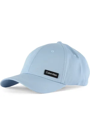 Calvin Klein Tilbehør, Herre, Blå, ONE SIZE, Bomuld, Lys Blå Baseballkasket Logo Patch