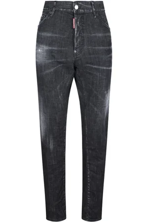Dsquared2 Jeans, Herre, Sort, 2XL, Bomuld, Sort Slim Fit Distressed Jeans