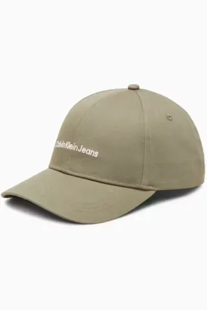 Calvin Klein Tilbehør, Herre, Grøn, ONE SIZE, Bomuld, Beige Monogram Cap