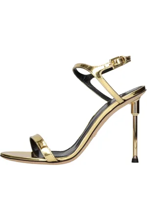 Elisabetta Franchi Sko, Dame, Gul, 36 EU, Uld, Sandaler Gylden
