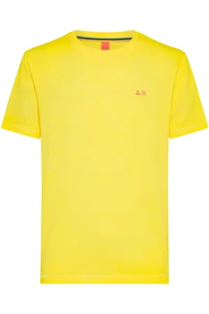sun68 Top, Herre, Gul, S, Bomuld, Gul Special Dyed Bomuld T-shirt