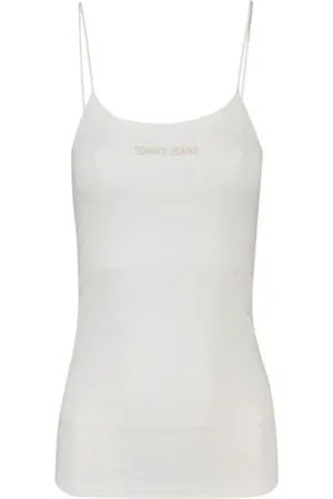 Tommy Hilfiger Top, Dame, Hvid, S, Uld, Hvid Broderet Logo Top
