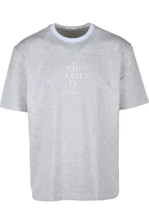 ELEVENTY Top, Herre, Grå, 2XL, Bomuld, Tshirt