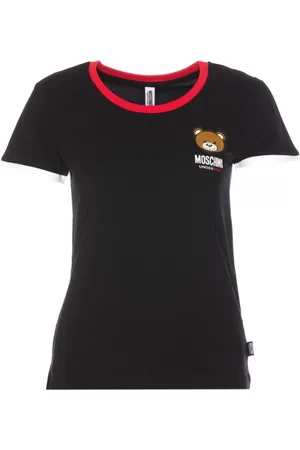 Moschino Top, Dame, Sort, L, Bomuld, Teddy Bear T-shirt i sort bomuld