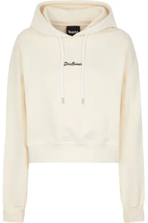 DISCLAIMER Sweathshirts & Hoodies, Dame, , M, Hvid Hættetrøje Crop Sweatshirt