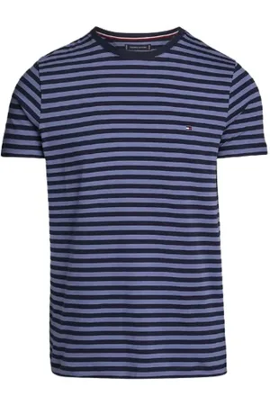 Tommy Hilfiger Top, Herre, Blå, M, Uld, Stilfulde T-shirts og Polos