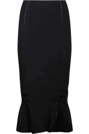 Marni Nederdel, Dame, Sort, 2XS, Sort Peplum Hem Nederdel