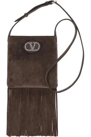 VALENTINO GARAVANI Taske, Dame, Brun, ONE SIZE, Suede, Fringe Suede Crossbody Taske