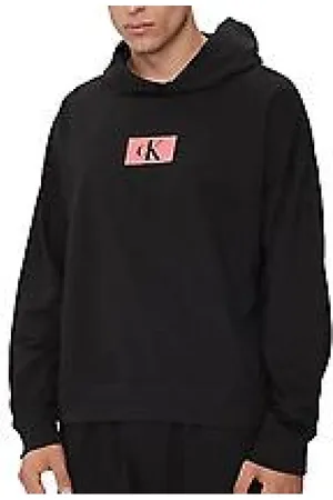 Calvin Klein Sweathshirts & Hoodies, Herre, Sort, L, Uld, Stilfulde Bukser til Mænd