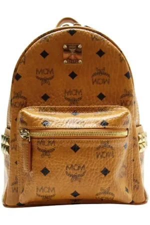 MCM Pre-owned, Dame, Brun, ONE SIZE, Tyl, Pre-owned Canvas rygsaekke