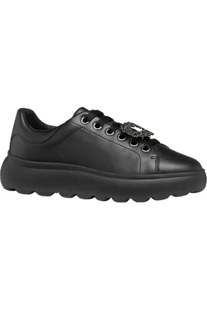 Geox Sko, Dame, Sort, 36 EU, Uld, Sorte Sneakers til Kvinder