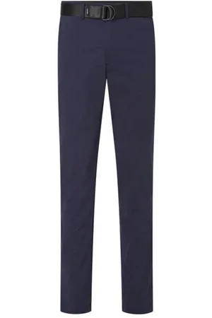 Calvin Klein Bukser, Herre, Blå, W33 L34, Uld, Stilfulde Bukser