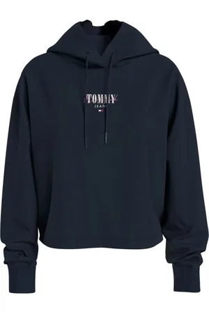 Tommy Hilfiger Sweathshirts & Hoodies, Dame, Blå, XL, Ørkenhimmel Hættetrøje