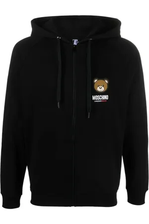 Moschino Sweathshirts & Hoodies, Herre, Sort, 2XL, Bomuld, Teddy Bear Logo T-Shirt Sort Bomuld