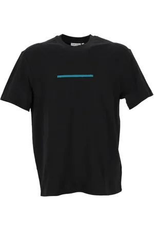 Calvin Klein Top, Herre, Sort, XL, Bomuld, Sort Logo Print T-Shirt