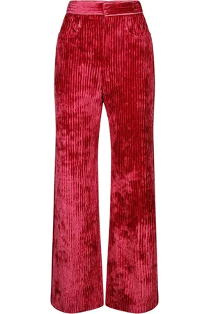 Isabel Marant Bukser, Dame, Lyserød, S, Raspberry Velvet Effect Darlyn Bukser