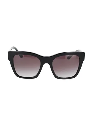 Dolce & Gabbana Tilbehør, unisex, Sort, 53 MM, Firkantede solbriller til dynamiske kvinder