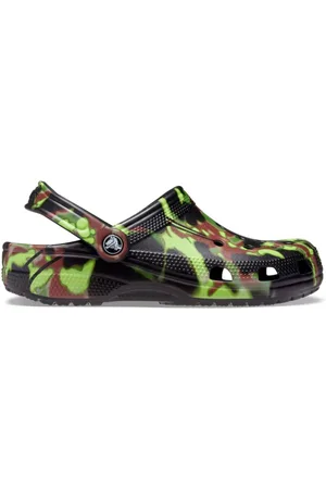 Crocs Sko, Dame, Sort, 38 EU, Camo Spray Effekt Sandaler