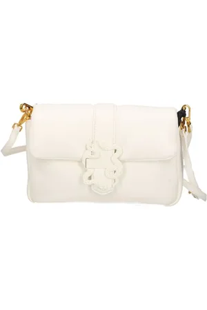 Roberto Cavalli Taske, Dame, Hvid, ONE SIZE, Uld, Ikonisk Slange Puffy Skuldertaske