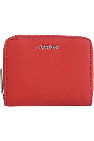 Calvin Klein Tilbehør, Dame, Rød, ONE SIZE, Rød Lynlås Pung Kvinder