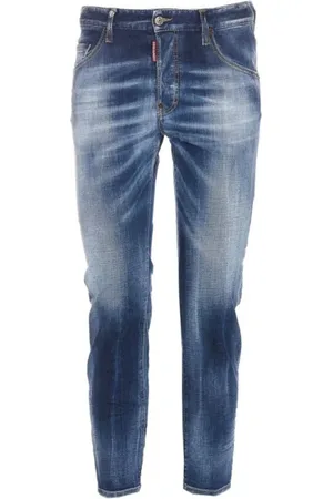 Dsquared2 Jeans, Herre, Blå, M, Bomuld, Skater Jeans med frontknaplukning