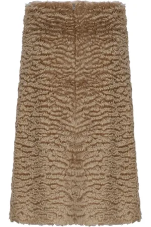 Jil Sander Nederdel, Dame, , S, Uld, Midi Nederdel, Tekstur Finish, A-line